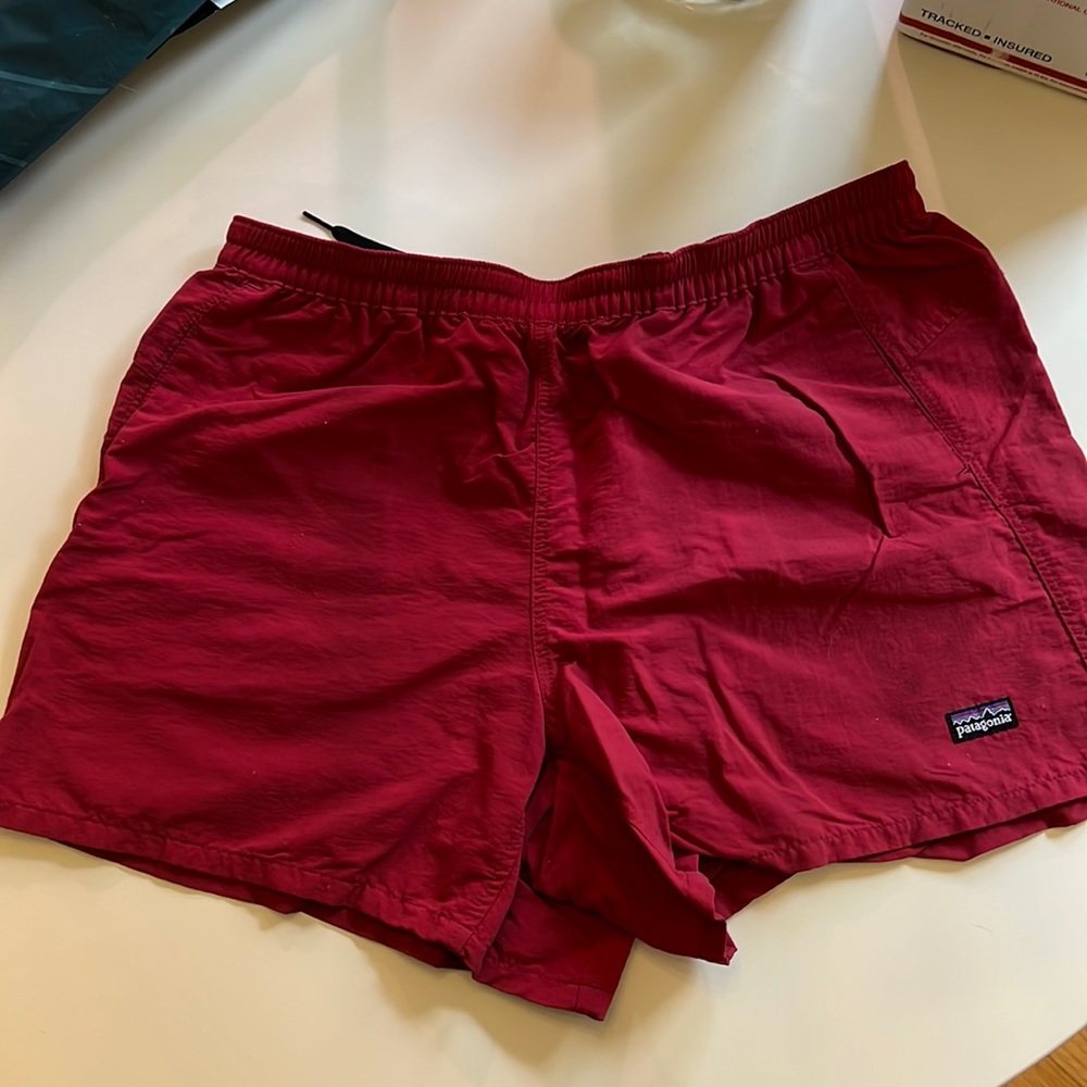Women’s Patagonia Baggies Shorts, 3” inseam, Size L, Cranberry Color